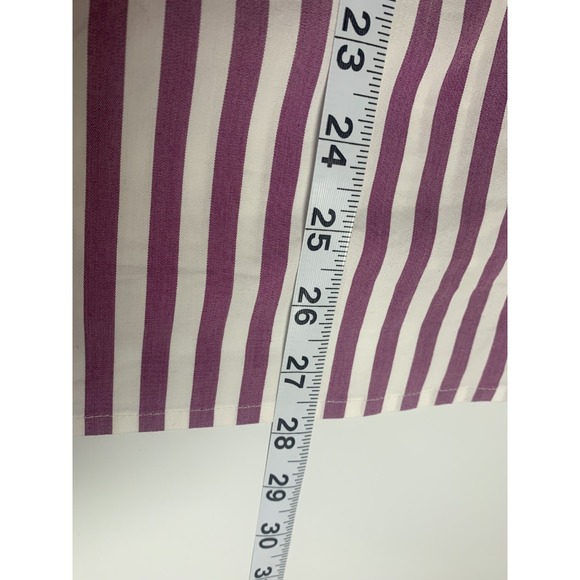 J‎ Jill Wearever Collection Size XS Button Up 3/4 Sleeve Striped Purple - Picture 7 of 10